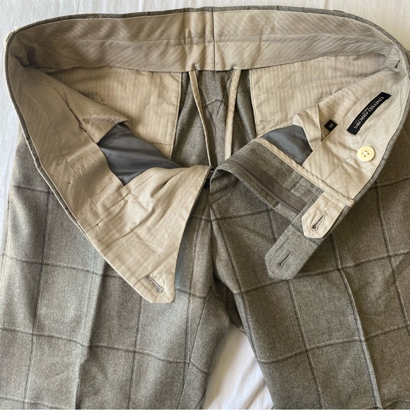 UNITED ARROWS men’s brown windowpane check flannel suit, JP 44 (US 34S) - Picture 14 of 16